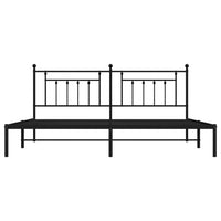 Thumbnail for Bettgestell mit Kopfteil Metall Schwarz 193x203 cm