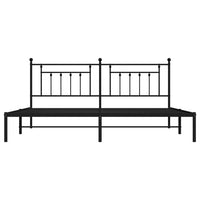 Thumbnail for Bettgestell mit Kopfteil Metall Schwarz 200x200 cm