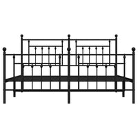 Thumbnail for Metallbett ohne Matratze mit Fußteil Schwarz 180x200 cm