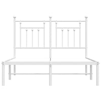 Thumbnail for Bettgestell mit Kopfteil Metall Weiß 120x190 cm