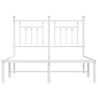 Thumbnail for Bettgestell mit Kopfteil Metall Weiß 120x200 cm