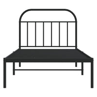 Thumbnail for Bettgestell mit Kopfteil Metall Schwarz 100x190 cm