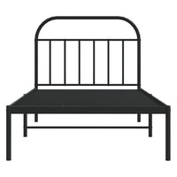 Thumbnail for Bettgestell mit Kopfteil Metall Schwarz 107x203 cm