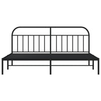 Thumbnail for Bettgestell mit Kopfteil Metall Schwarz 200x200 cm