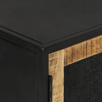 Thumbnail for Sideboard mit 2 Türen 55x35x75 cm Massivholz Mango & Eisen