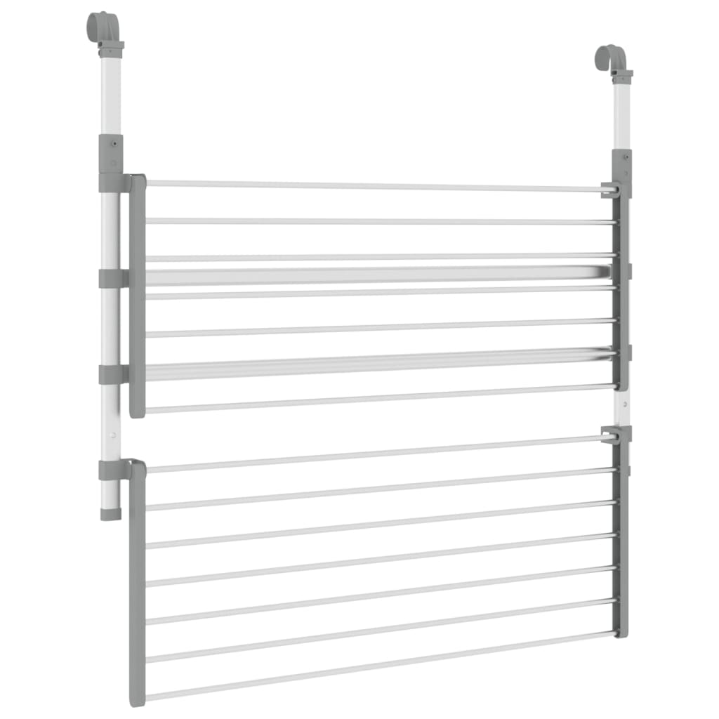 Wäschetrockner für Balkon 89x25x(60-95) cm Aluminium