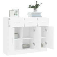 Thumbnail for Sideboard Weiß 91x28x75 cm Holzwerkstoff