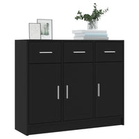 Thumbnail for Sideboard Schwarz 91x28x75 cm Holzwerkstoff