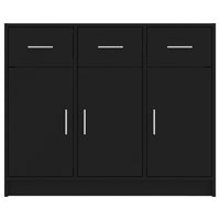 Thumbnail for Sideboard Schwarz 91x28x75 cm Holzwerkstoff