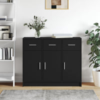 Thumbnail for Sideboard Schwarz 91x28x75 cm Holzwerkstoff