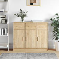Thumbnail for Sideboard Sonoma-Eiche 91x28x75 cm Holzwerkstoff