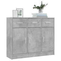 Thumbnail for Sideboard Betongrau 91x28x75 cm Holzwerkstoff