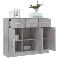 Thumbnail for Sideboard Betongrau 91x28x75 cm Holzwerkstoff