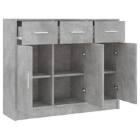 Thumbnail for Sideboard Betongrau 91x28x75 cm Holzwerkstoff