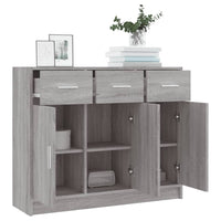 Thumbnail for Sideboard Grau Sonoma 91x28x75 cm Holzwerkstoff