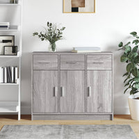 Thumbnail for Sideboard Grau Sonoma 91x28x75 cm Holzwerkstoff