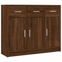 Thumbnail for Sideboard Braun Eichen-Optik 91x28x75 cm Holzwerkstoff