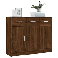 Thumbnail for Sideboard Braun Eichen-Optik 91x28x75 cm Holzwerkstoff