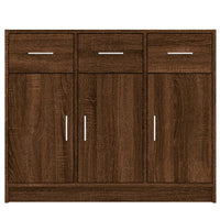 Thumbnail for Sideboard Braun Eichen-Optik 91x28x75 cm Holzwerkstoff