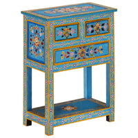 Thumbnail for Sideboard Türkis 55x30x76 cm Massivholz Mango
