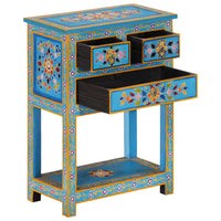 Thumbnail for Sideboard Türkis 55x30x76 cm Massivholz Mango