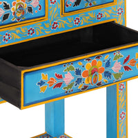 Thumbnail for Sideboard Türkis 55x30x76 cm Massivholz Mango