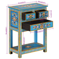 Thumbnail for Sideboard Türkis 55x30x76 cm Massivholz Mango