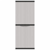 Thumbnail for Gartenschrank Grau und Schwarz 65x37x165 cm PP