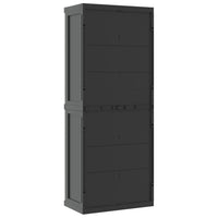 Thumbnail for Gartenschrank Grau und Schwarz 65x37x165 cm PP