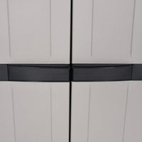 Thumbnail for Gartenschrank Grau und Schwarz 65x37x165 cm PP