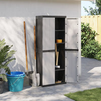 Thumbnail for Gartenschrank Grau und Schwarz 65x37x165 cm PP