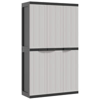 Thumbnail for Gartenschrank Grau und Schwarz 97x37x165 cm PP