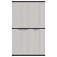 Thumbnail for Gartenschrank Grau und Schwarz 97x37x165 cm PP