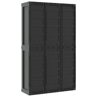 Thumbnail for Gartenschrank Grau und Schwarz 97x37x165 cm PP