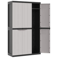 Thumbnail for Gartenschrank Grau und Schwarz 97x37x165 cm PP