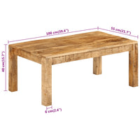 Thumbnail for Couchtisch 100x55x40 cm Massivholz Mango