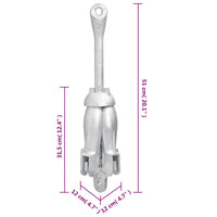 Thumbnail for Klappanker Silber 6 kg Feuerverzinktes Gusseisen
