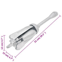Thumbnail for Klappanker Silber 6 kg Feuerverzinktes Gusseisen