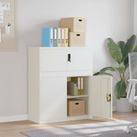Thumbnail for Aktenschrank Weiß 90x40x110 cm Stahl