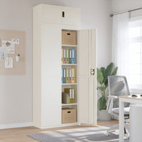 Thumbnail for Aktenschrank Weiß 90x40x240 cm Stahl