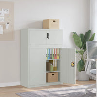 Thumbnail for Aktenschrank Hellgrau 90x40x130 cm Stahl