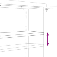 Thumbnail for Aktenschrank Hellgrau 90x40x145 cm Stahl