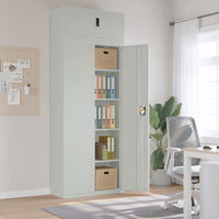 Thumbnail for Aktenschrank Hellgrau 90x40x240 cm Stahl