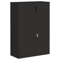 Thumbnail for Aktenschrank Schwarz 90x40x130 cm Stahl