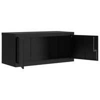 Thumbnail for Aktenschrank Schwarz 90x40x130 cm Stahl