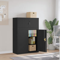 Thumbnail for Aktenschrank Schwarz 90x40x130 cm Stahl