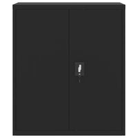 Thumbnail for Aktenschrank Schwarz 90x40x145 cm Stahl