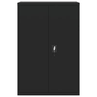 Thumbnail for Aktenschrank Schwarz 90x40x180 cm Stahl