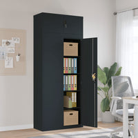 Thumbnail for Aktenschrank Anthrazit 90x40x220 cm Stahl