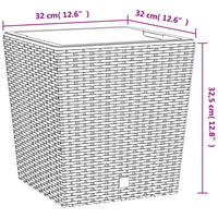 Thumbnail for Pflanzkübel mit herausnehmbaren Einsatz Braun 21/32 L PP-Rattan